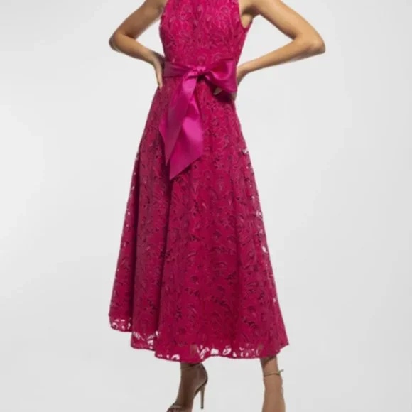 NWT-Beautiful Dress-SHOSHANNA MIDNIGHT Sleeveless Gown-Stunning Fuchsia-Size12